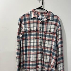 Old Navy Plaid Shirt in Pink, Blue, and White
